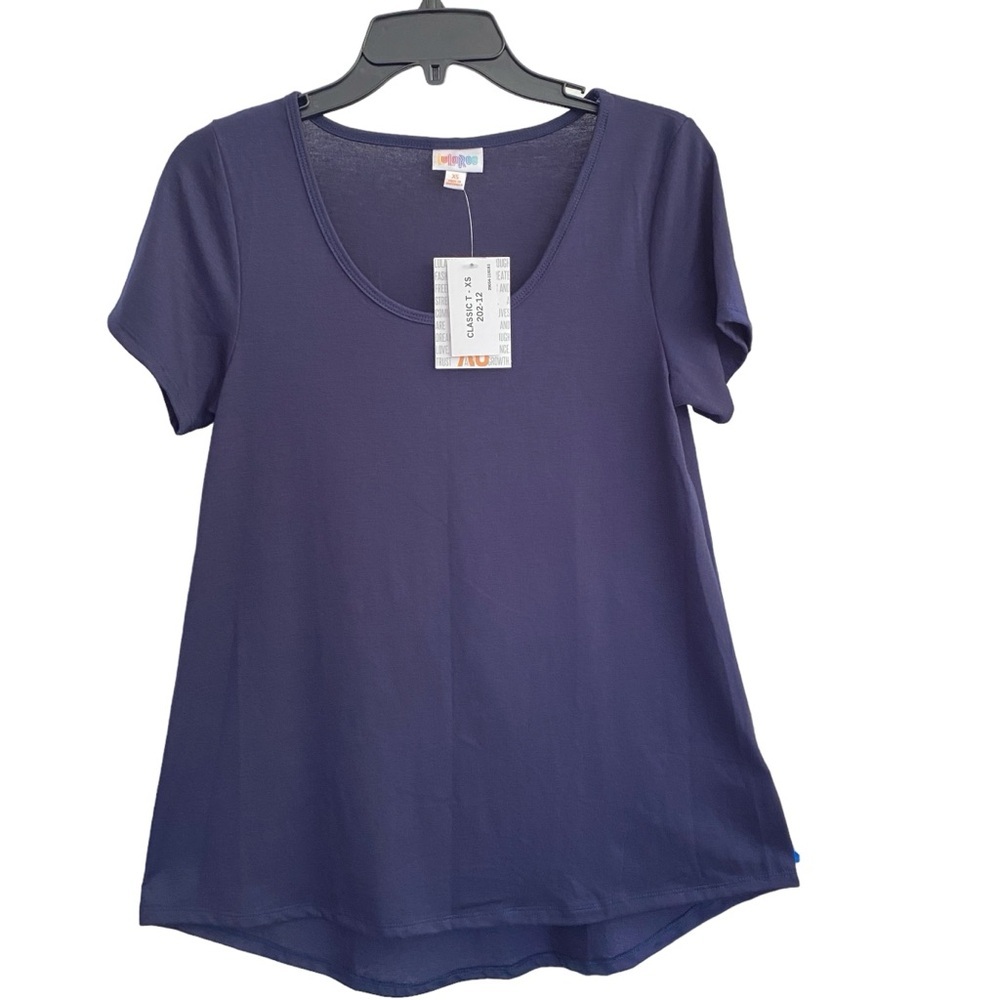 LuLaRoe NWT CLASSIC Navy Blue Short Sleeve Tee Size XS - Picture 6 of 6